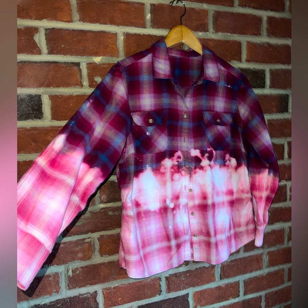 Super cute flannel with bleaching effect purchased from a local boutique